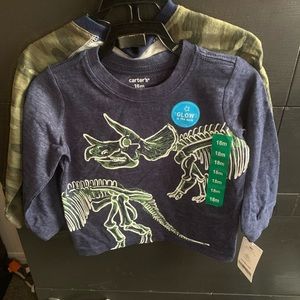 Boys glow in the dark carters shirts